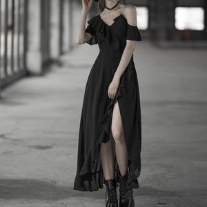 Punk rave Deloria gothic maxi dress